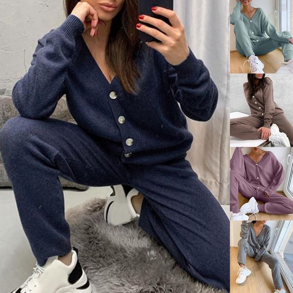 hlbcbg women knitted tracksuit turtleneck sweater casual suit autumn winter 2 piece set knit pants sporting suit femme clothing, White;black
hlbcbg women knitted tracksuit turtleneck sweater casual suit autumn winter 2 piece set knit pants sporting suit femme clothing, White;black