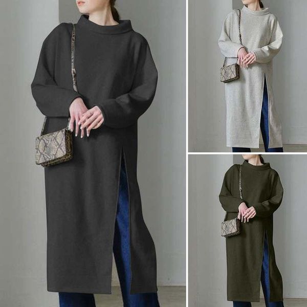 women's hoodies & sweatshirts women mid-calf dress 2021 ladies turtleneck vestidos zanzea autumn long sleeve sundress casual solid robe, Black
women's hoodies & sweatshirts women mid-calf dress 2021 ladies turtleneck vestidos zanzea autumn long sleeve sundress casual solid robe, Black