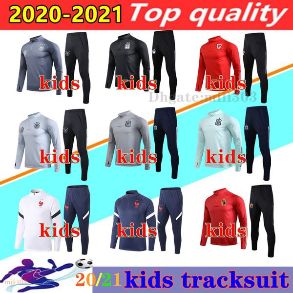 20 21 spain kids national team soccer tracksuit chandal survetement 2020 2021 france argentina belgium wales boys football tracksuit jogging, Black;white
20 21 spain kids national team soccer tracksuit chandal survetement 2020 2021 france argentina belgium wales boys football tracksuit jogging, Black;white