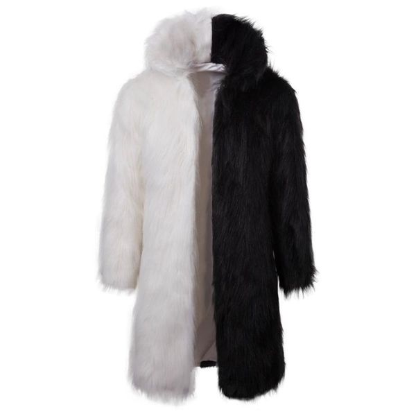 men's fur & faux winter men punk rock coat hooded long jacket black white patchwork overcoat nightclub dj singer stage costume
men's fur & faux winter men punk rock coat hooded long jacket black white patchwork overcoat nightclub dj singer stage costume