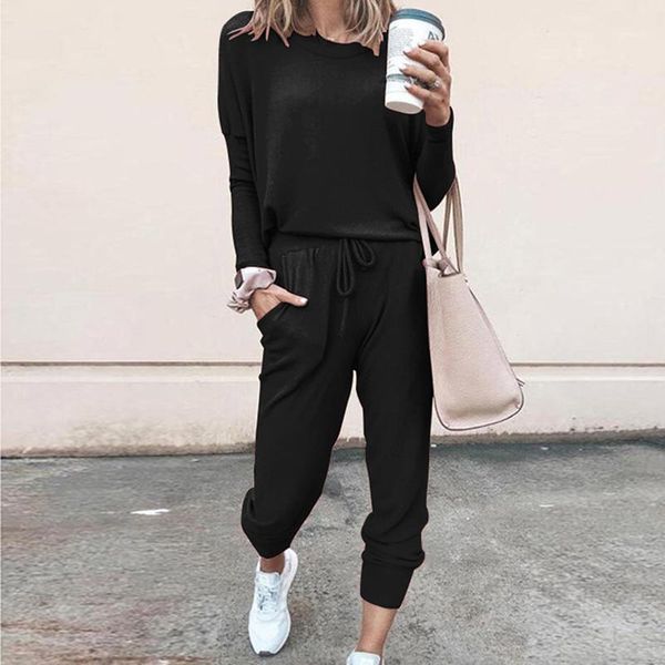 gym clothing women's sportswear suit solid color trousers long sleeve o-neck two-piece running suit1, White;black
gym clothing women's sportswear suit solid color trousers long sleeve o-neck two-piece running suit1, White;black