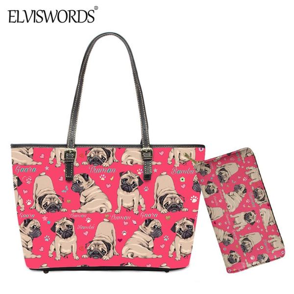 elviswords cute pug dog print women large capacity tote and wallet design boston terrier shoulder handbag for lady
elviswords cute pug dog print women large capacity tote and wallet design boston terrier shoulder handbag for lady