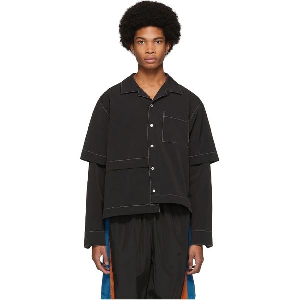 2021 new s-6xl casual men's shirts with double-layer ragged seam. 3x6l, Black