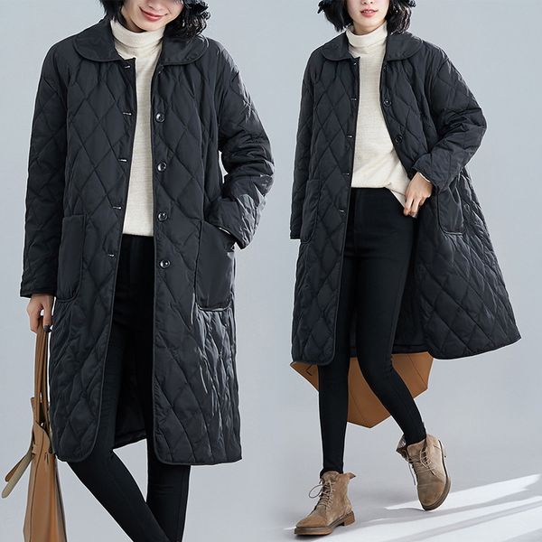 large plus size cotton clothes women's loose thick warm long down jacket 2021 casual autumn winter coats parka outerwear female, Black
large plus size cotton clothes women's loose thick warm long down jacket 2021 casual autumn winter coats parka outerwear female, Black