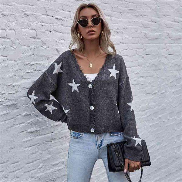 autumn winter tassel cardigans sweater women star pattern full sleeve short knitted sweater for women, White;black
autumn winter tassel cardigans sweater women star pattern full sleeve short knitted sweater for women, White;black