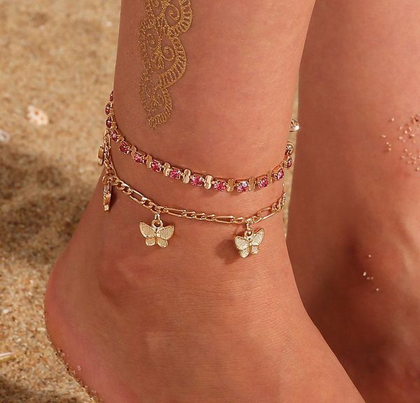 rhinestone crystal ankle bracelets for women sandals butterfly anklet boho beach foot iced out chains anklets fema wmttex dayupshop, Red;blue 
rhinestone crystal ankle bracelets for women sandals butterfly anklet boho beach foot iced out chains anklets fema wmttex dayupshop, Red;blue