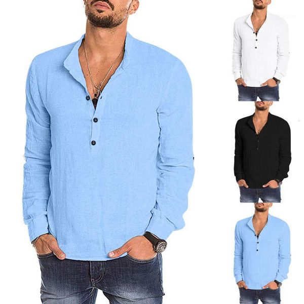 men's casual shirts spring and autumn 2021 men's long sleeve shirt camisas hombre fashion solid v-neck blouses1, White;black
men's casual shirts spring and autumn 2021 men's long sleeve shirt camisas hombre fashion solid v-neck blouses1, White;black