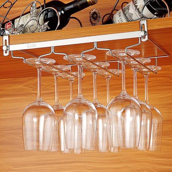 3/4/5/6 rows drill-installation stainless steel stemware hanger wine glass holder decorative stemware rack - simple type1
3/4/5/6 rows drill-installation stainless steel stemware hanger wine glass holder decorative stemware rack - simple type1