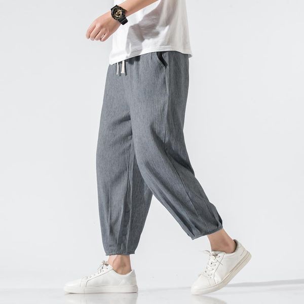 men's pants m-5xl plus size men fashion linen light weight summer streetwear harem elastic waist ankle for xxxxxl, Black
men's pants m-5xl plus size men fashion linen light weight summer streetwear harem elastic waist ankle for xxxxxl, Black