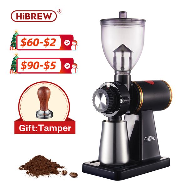 hibrew 8 settings electric coffee bean grinder for espresso or american drip coffee durable flat burr die-casting housing g1
hibrew 8 settings electric coffee bean grinder for espresso or american drip coffee durable flat burr die-casting housing g1
