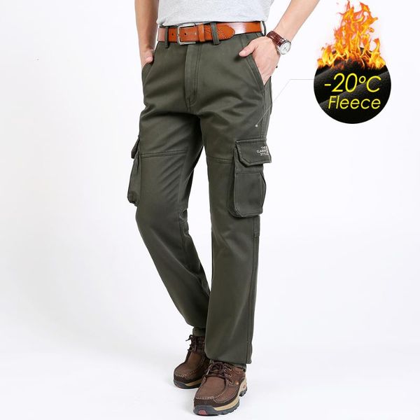 men winter new long casual pockets warm fleece cargo pants trousers men fashion cotton thick outwear safari style pants, Black
men winter new long casual pockets warm fleece cargo pants trousers men fashion cotton thick outwear safari style pants, Black