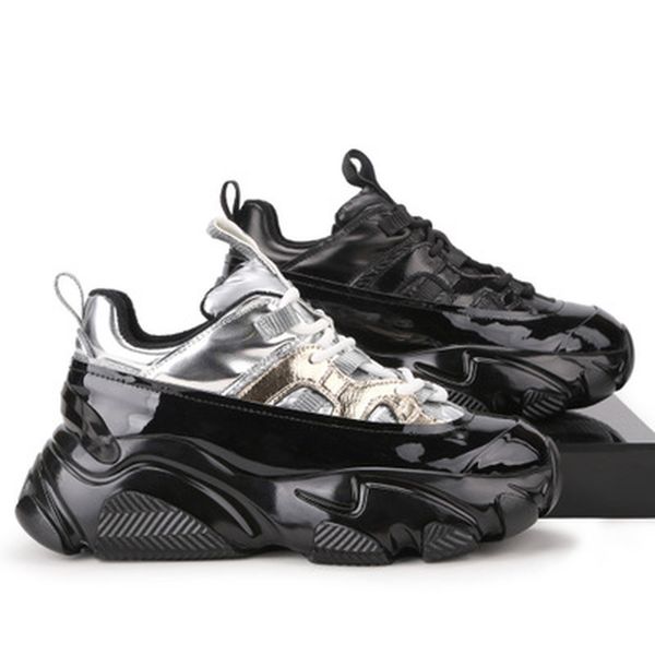 2020 spring fashion street style patent leather women's chunky sneakers women platform shoes casual sports lady tenis footwear 1006, Black;white
2020 spring fashion street style patent leather women's chunky sneakers women platform shoes casual sports lady tenis footwear 1006, Black;white