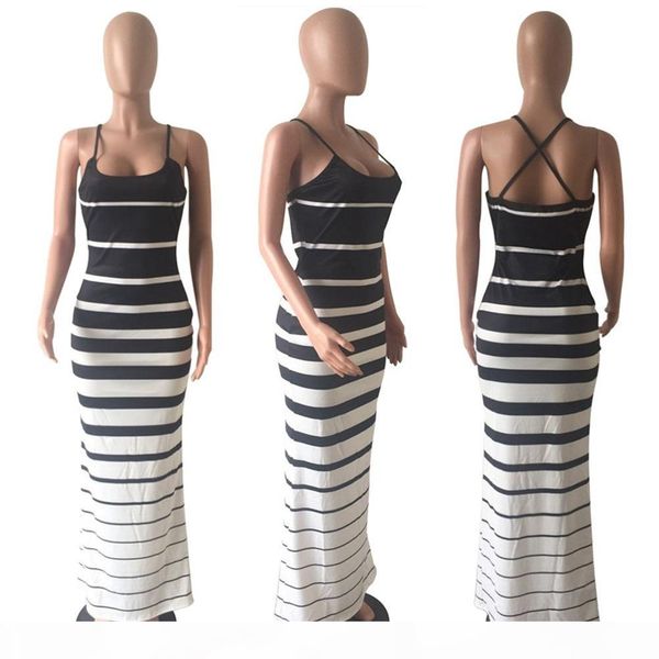 2018 spaghetti strap summer bodycon dresses sleeveless contrast colour striped dress female empire dress, Black;gray
2018 spaghetti strap summer bodycon dresses sleeveless contrast colour striped dress female empire dress, Black;gray