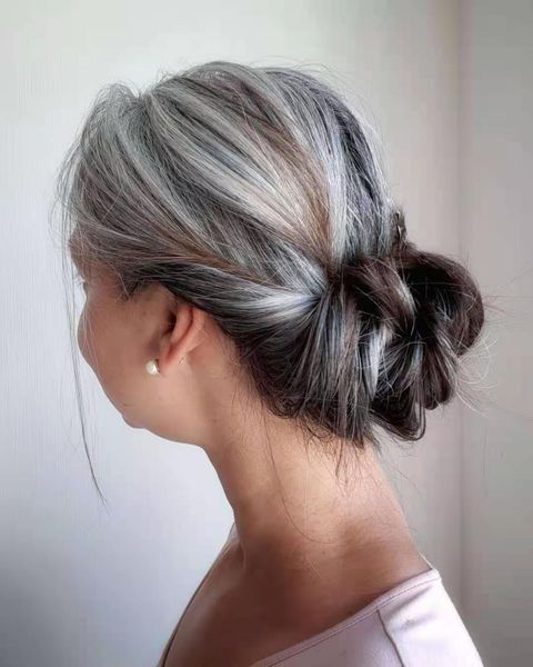 salt and pepper ponytail gray hair silver gray white hair natural highlights real hair ponytail 120g, Black
salt and pepper ponytail gray hair silver gray white hair natural highlights real hair ponytail 120g, Black