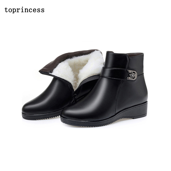 bn05 incess wool lined leather ankle boots women shoes with furry fur zipper round toe plush winter platform snow warm boots, Black
bn05 incess wool lined leather ankle boots women shoes with furry fur zipper round toe plush winter platform snow warm boots, Black