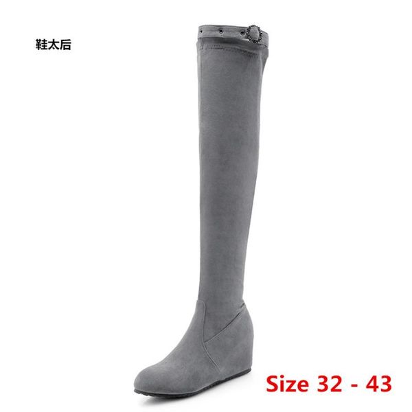 boots over the knee female wedges women high internal increase woman motorcycle shoes small big size 32 - 43, Black
boots over the knee female wedges women high internal increase woman motorcycle shoes small big size 32 - 43, Black