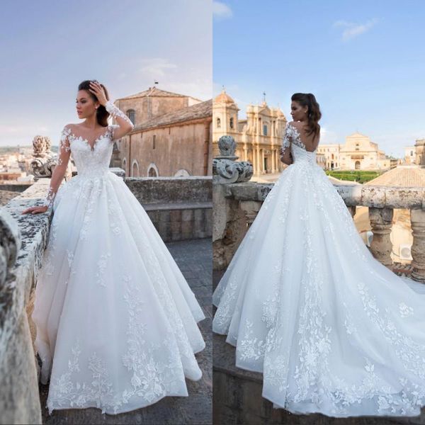 vestidos corset wedding dresses 2021 modest sheer long sleeve appliques a line bride wedding gowns with lace-up back vestido de novia, White
vestidos corset wedding dresses 2021 modest sheer long sleeve appliques a line bride wedding gowns with lace-up back vestido de novia, White
