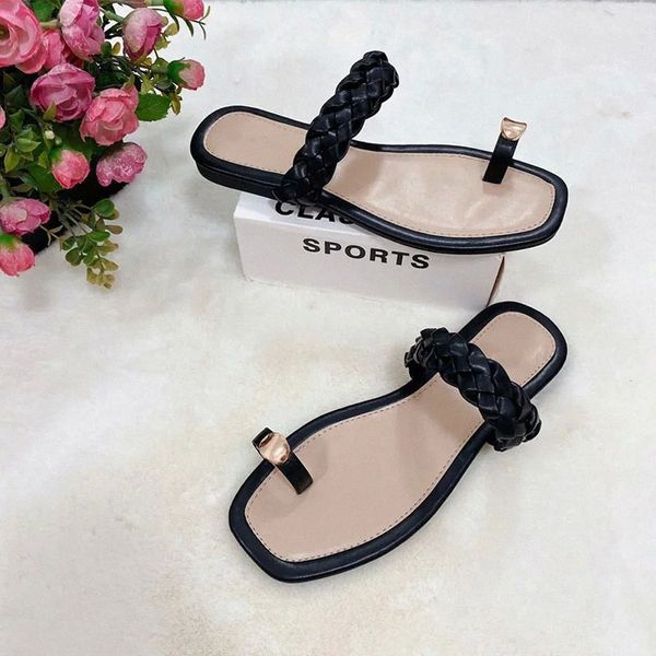 women's summer square toe slippers ladies casual flats shoes female pu leather comfort footwear fashion woman sandals waterproof #t34k, Black
women's summer square toe slippers ladies casual flats shoes female pu leather comfort footwear fashion woman sandals waterproof #t34k, Black