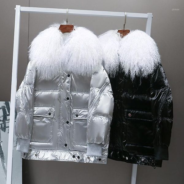real natural wool fur collar 2019 winter white duck down coat women zipper thick warm female long down parkas waterproof1, Black
real natural wool fur collar 2019 winter white duck down coat women zipper thick warm female long down parkas waterproof1, Black