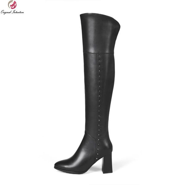 original intention quality women over-the-knee boots pointed toe square heels boots thigh black shoes woman plus us size 4-13
original intention quality women over-the-knee boots pointed toe square heels boots thigh black shoes woman plus us size 4-13