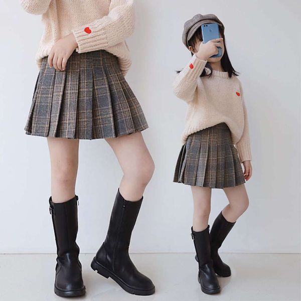 plaid girls' autumn woolen and winter cuhk children's college sle girl student pleated skirt, Blue
plaid girls' autumn woolen and winter cuhk children's college sle girl student pleated skirt, Blue