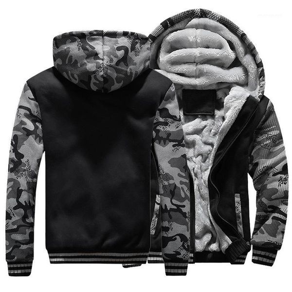 men's down & parkas men fleece camouflage jacket with hoody winter brand zipper coat cotton thick long sleeves casual loose warm clothi, Black
men's down & parkas men fleece camouflage jacket with hoody winter brand zipper coat cotton thick long sleeves casual loose warm clothi, Black