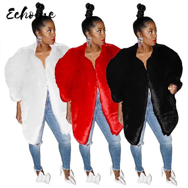 echoine women winter wrist open stitch faux fur coat white/red/black elegant side slit thick wrist cloak coats plus size 201016
echoine women winter wrist open stitch faux fur coat white/red/black elegant side slit thick wrist cloak coats plus size 201016