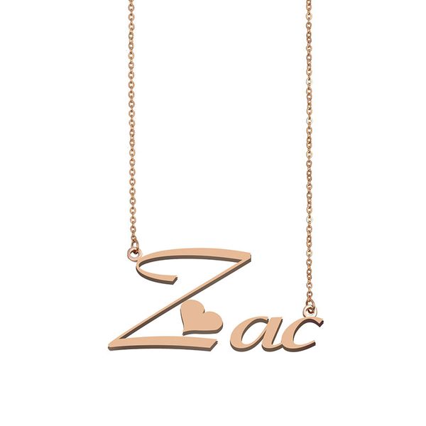 Zac Name Necklace Custom Nameplate Pendant for Women Girls Birthday Gift Kids Best Friends Jewelry 18k Gold Plated Stainless Steel, Silver
Zac Name Necklace Custom Nameplate Pendant for Women Girls Birthday Gift Kids Best Friends Jewelry 18k Gold Plated Stainless Steel, Silver