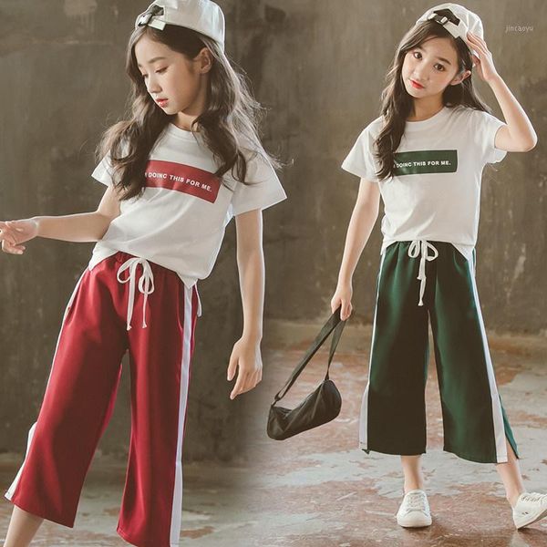 2020 kids clothing for girls t shirt + pants with open sides slit 2pcs sport suit set for girl outfits summer tracksuit children1, White
2020 kids clothing for girls t shirt + pants with open sides slit 2pcs sport suit set for girl outfits summer tracksuit children1, White