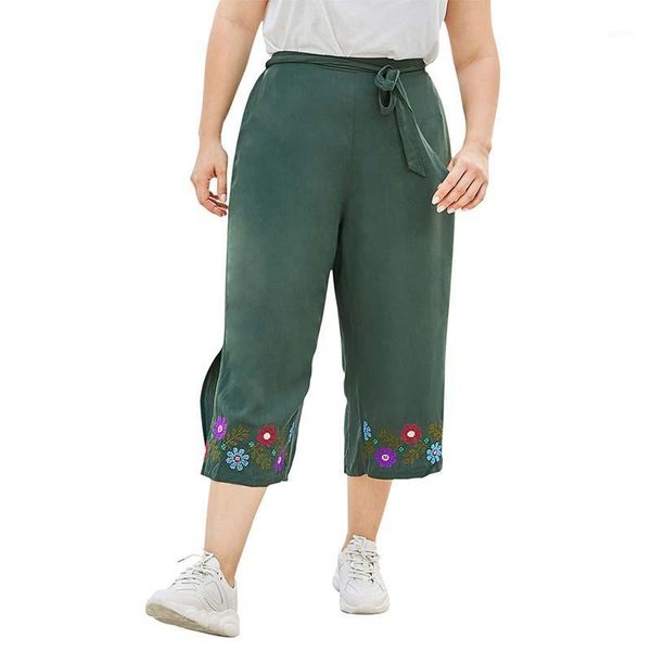 whzhm green wide leg pants plus size 3xl 4xl sashes women drawstring flower floral embroidery mid-calf loose casual split pants1, Black;white
whzhm green wide leg pants plus size 3xl 4xl sashes women drawstring flower floral embroidery mid-calf loose casual split pants1, Black;white
