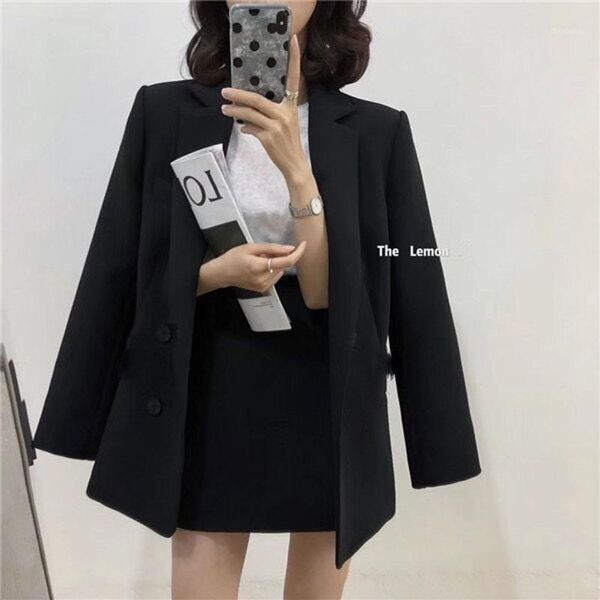 2020 autumn two piece skirt set female classical pockets black blazer+short a line skirt korean womens blazer suit outfits1, White
2020 autumn two piece skirt set female classical pockets black blazer+short a line skirt korean womens blazer suit outfits1, White