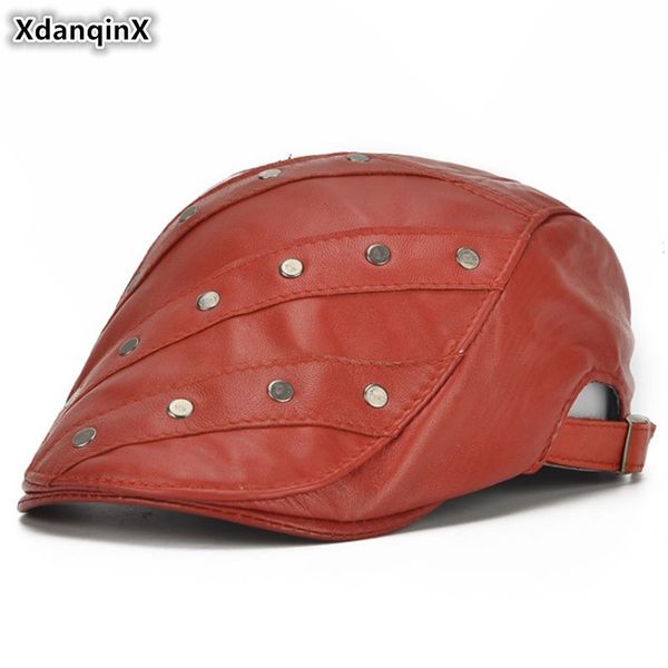 xdanqinx women's genuine leather cap sheepskin leather hats novelty berets men's brand caps 2020 new adjustable size hat, Blue;gray
xdanqinx women's genuine leather cap sheepskin leather hats novelty berets men's brand caps 2020 new adjustable size hat, Blue;gray