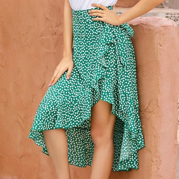 summer fashion women chiffon vacation beach skirts casual printed high waist mid-length asymmetry split ruffle wrap skirt#g31, Black
summer fashion women chiffon vacation beach skirts casual printed high waist mid-length asymmetry split ruffle wrap skirt#g31, Black