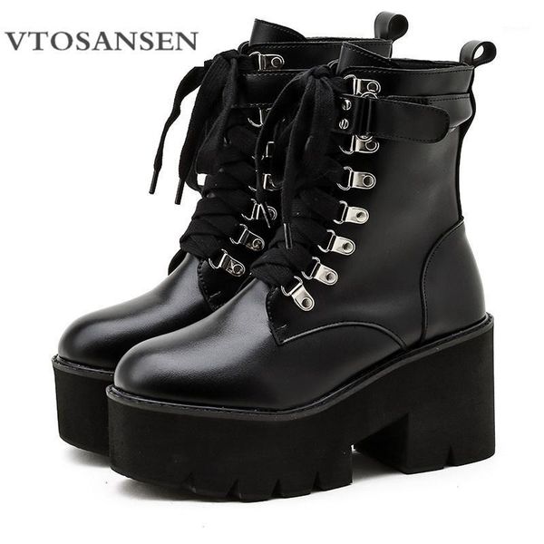 boots shoe ankle strap belt women gothic zip punk style shoes on heel cross tied block fashion street well1, Black
boots shoe ankle strap belt women gothic zip punk style shoes on heel cross tied block fashion street well1, Black
