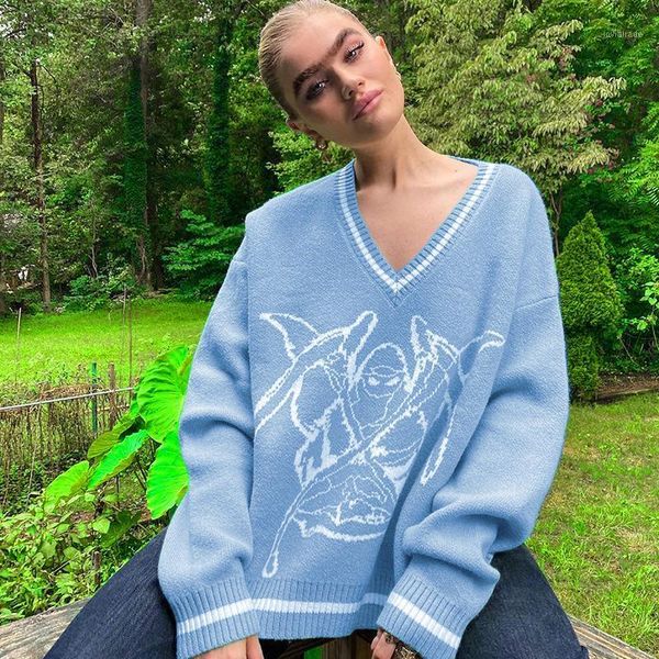 women's sweaters autumn v-neck sweater women vintage jumper blue knitted striped for white harajuku pullover winter warm1, White;black
women's sweaters autumn v-neck sweater women vintage jumper blue knitted striped for white harajuku pullover winter warm1, White;black