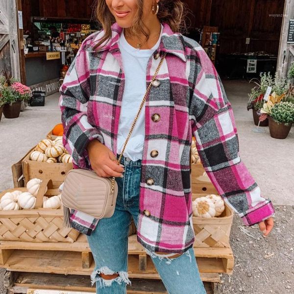 winter women plaid wool coat long sleeve loose overcoat jacket casual lattice lapel button warm overcoat #11261, Black
winter women plaid wool coat long sleeve loose overcoat jacket casual lattice lapel button warm overcoat #11261, Black