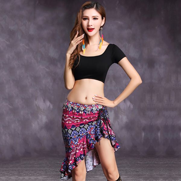 women belly dance costumes 2pcs (modal milk silk skirt) danza del vientre gypsy performance indian sari dress, Black;red
women belly dance costumes 2pcs (modal milk silk skirt) danza del vientre gypsy performance indian sari dress, Black;red