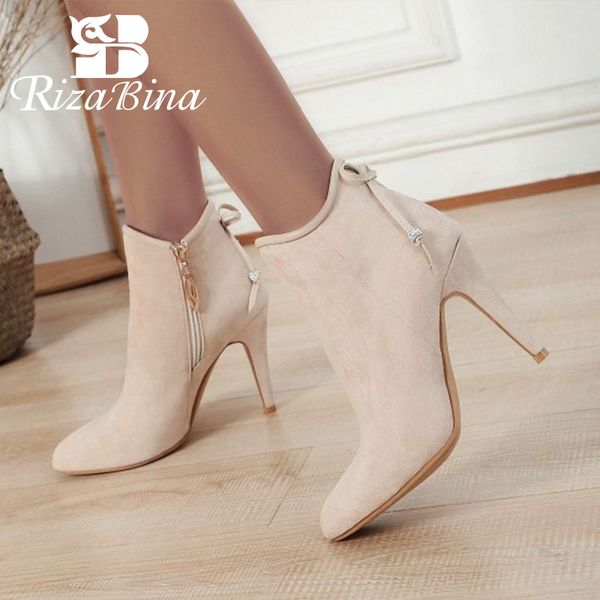 rizabina size 32-48 4 colors women ankle boots thin heels bowtie zipper bling women shoes sweet simple boots women footwear y1221, Black
rizabina size 32-48 4 colors women ankle boots thin heels bowtie zipper bling women shoes sweet simple boots women footwear y1221, Black