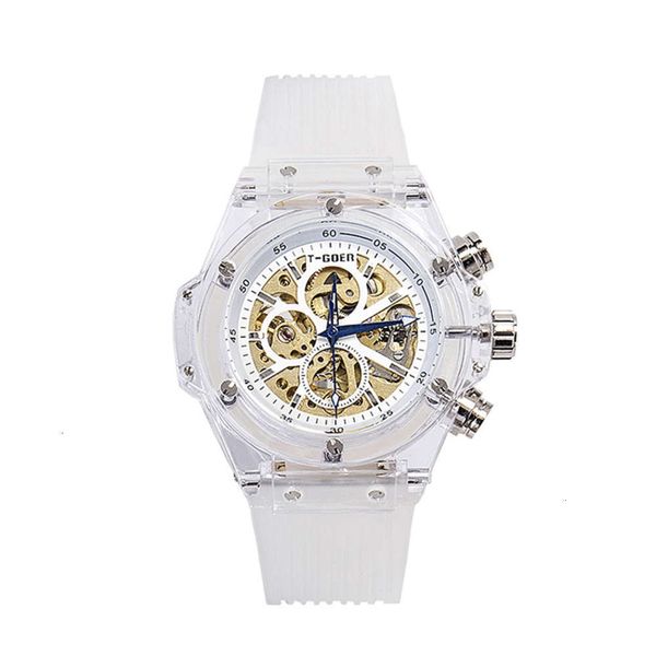 sports led watch vibrato watch male tiktok transparent mechanical table, Slivery;brown
sports led watch vibrato watch male tiktok transparent mechanical table, Slivery;brown