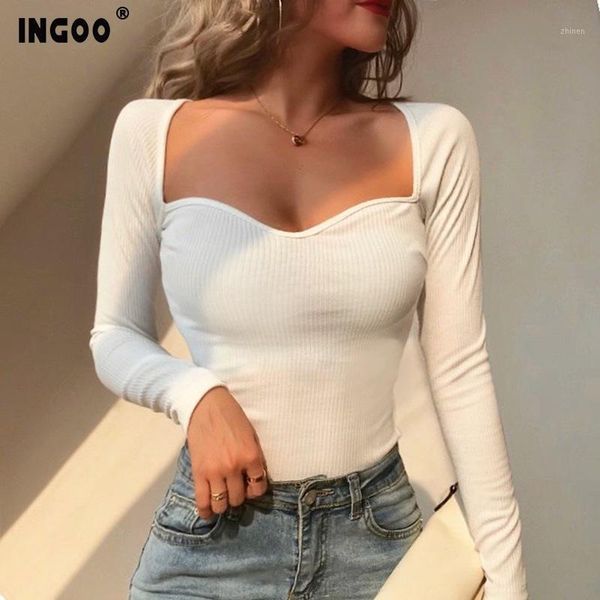 ingoo rib-knitted women crop v neck long sleeve white slimming street wear pullover solid autumn ladies sweaters1, White;black
ingoo rib-knitted women crop v neck long sleeve white slimming street wear pullover solid autumn ladies sweaters1, White;black