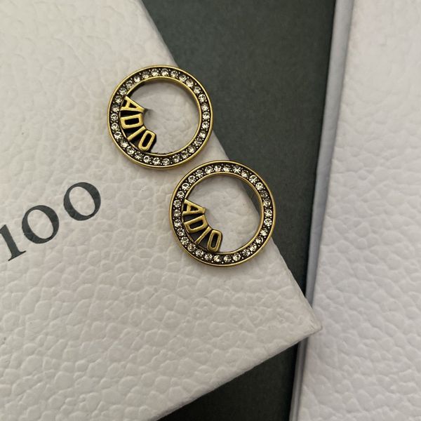 2021 new designer jewelry women's temperament round earrings, brass inlaid diamond letters, dijia personalized versatile earrings and e, Golden
2021 new designer jewelry women's temperament round earrings, brass inlaid diamond letters, dijia personalized versatile earrings and e, Golden
