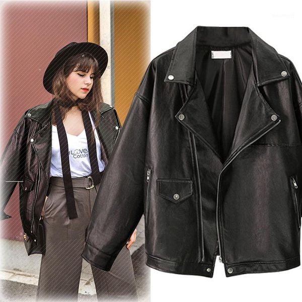 new spring 2019 jacket women fashion designer pu leather coat soft black zipper female casual lapel outerwear plus size1, Black;brown
new spring 2019 jacket women fashion designer pu leather coat soft black zipper female casual lapel outerwear plus size1, Black;brown