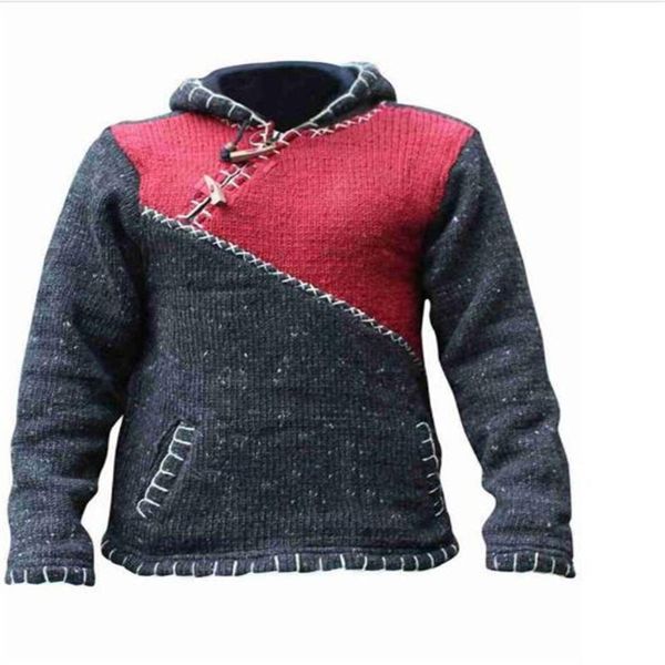 men's sweaters autumn winter men splicing long sleeve kniting hooded pullivers streetwear vintage casual loose thick sweater oversize s, White;black
men's sweaters autumn winter men splicing long sleeve kniting hooded pullivers streetwear vintage casual loose thick sweater oversize s, White;black