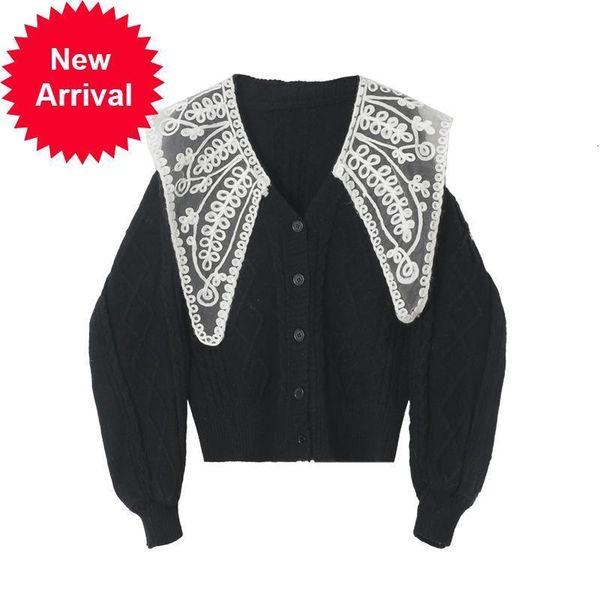 new autumn 2021 new winter design lacquer lapels women's cardigan sweaters retro soft chic sleeves long mesh jacket i9sw, White;black
new autumn 2021 new winter design lacquer lapels women's cardigan sweaters retro soft chic sleeves long mesh jacket i9sw, White;black