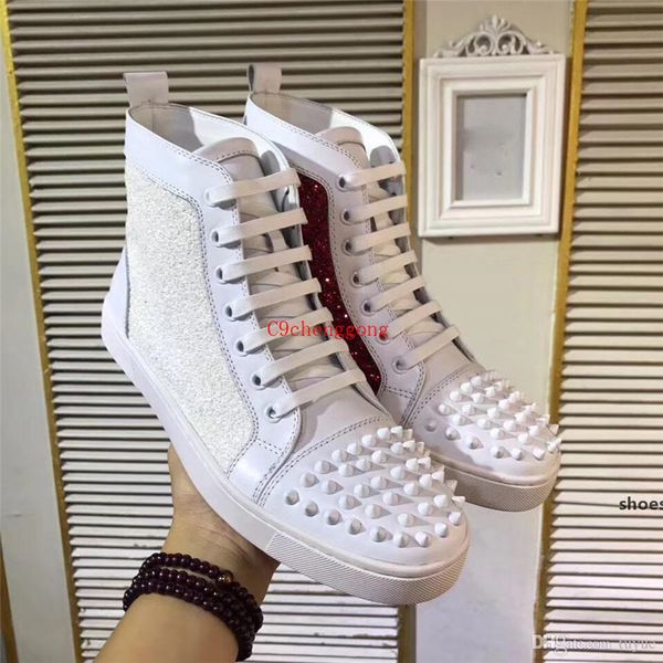 2020 mens women high-christiens shoes shiny studded spikes red bottom spikes orlato flat casual sneakers size 35-46, Black
2020 mens women high-christiens shoes shiny studded spikes red bottom spikes orlato flat casual sneakers size 35-46, Black