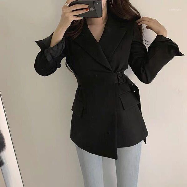 women blazers 2020 office uniform designs women sashes jackets belt for coat outwear female solid cardigan dd23381, White;black
women blazers 2020 office uniform designs women sashes jackets belt for coat outwear female solid cardigan dd23381, White;black