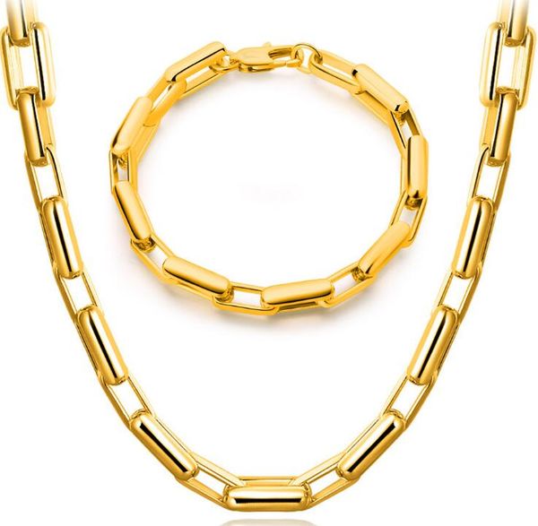 fashion man woman 9mm plating gold domineering crude crazy gold bracelet necklace simple accessories friend's birthday present, Black
fashion man woman 9mm plating gold domineering crude crazy gold bracelet necklace simple accessories friend's birthday present, Black