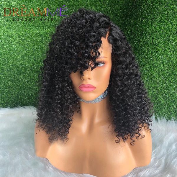 short curly 4x4 lace closure human hair wigs for women black side bang deep wave wig 150%density preplucked remy closure wig, Black;brown
short curly 4x4 lace closure human hair wigs for women black side bang deep wave wig 150%density preplucked remy closure wig, Black;brown