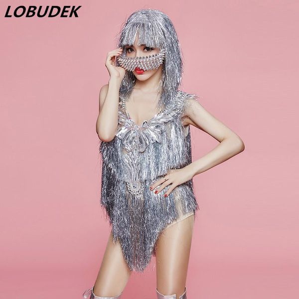 sparkly crystals sequins bodysuit silvery tassels backless jumpsuit bar nightclub dj female singer ds costume stage outfit, Black;white
sparkly crystals sequins bodysuit silvery tassels backless jumpsuit bar nightclub dj female singer ds costume stage outfit, Black;white