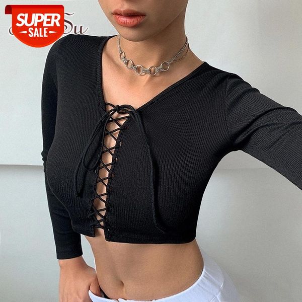 artsu fashion lace up black t shirt long sleeve crop tshirt femme gothic basic t-shirt mujer streetwear asts21405 #ic5n, White
artsu fashion lace up black t shirt long sleeve crop tshirt femme gothic basic t-shirt mujer streetwear asts21405 #ic5n, White
